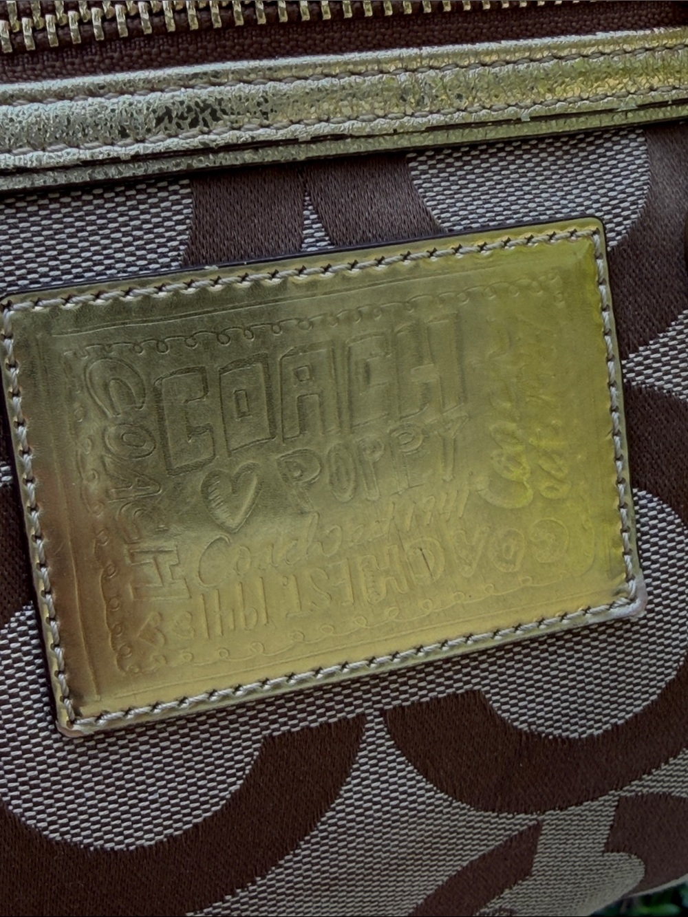 Coach Poppy Op Art Glam Tote (Style No. 13826) in Signature C Canvas - Picture 3 of 17
